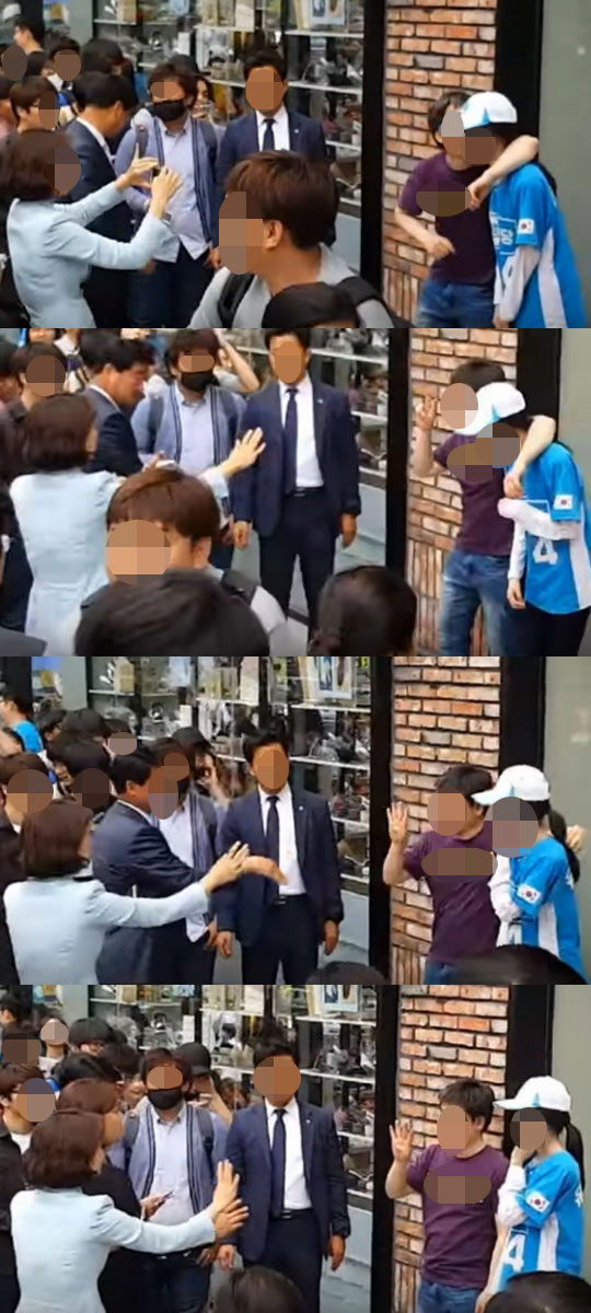 '유담 성희롱' 홍대 현장 영상 보니…돌발 행동에 유담 '당황'