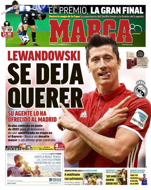 레반도프스키 "레알 마드리드 이적설? 관심 없다"