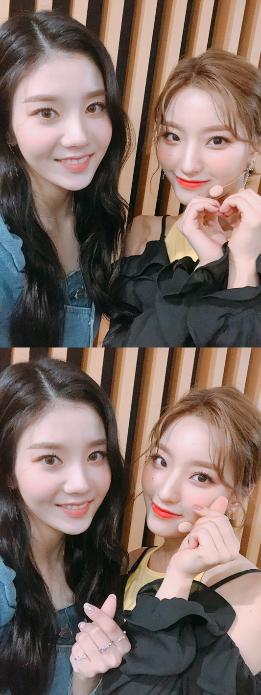 "동갑친구♥"…아이즈원 안유진X프로미스9 백지헌, 귀요美 뿜뿜