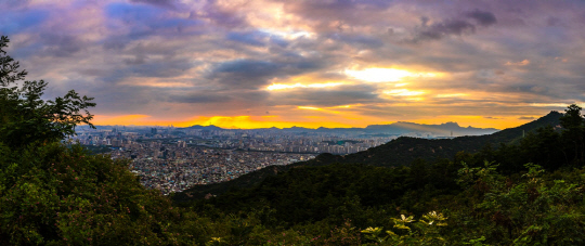 아차산에서 본 낙조