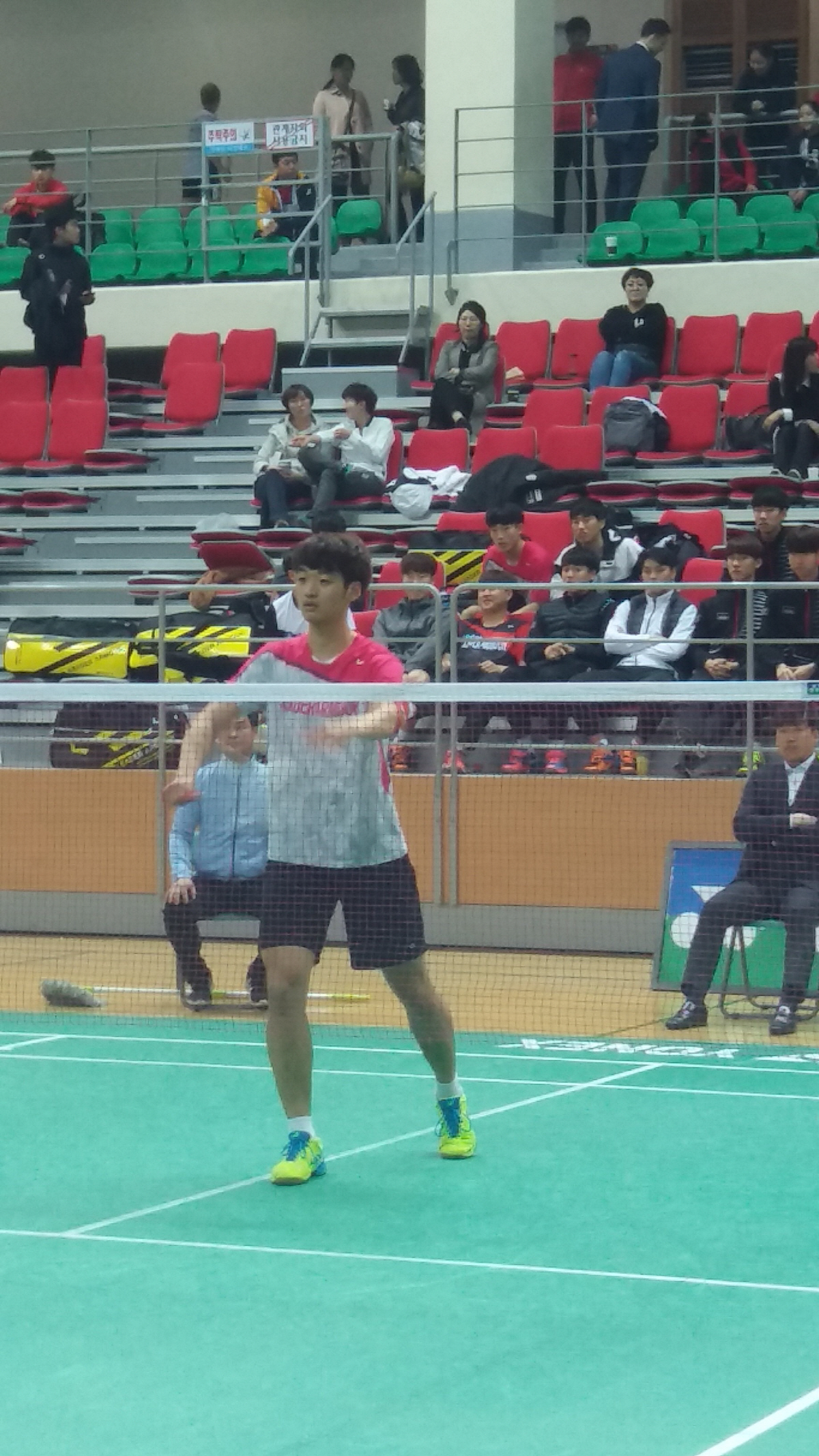 백석대 서재우는 국내 배드민턴 등록 선수 가운데 최장신이다. 밀양=최만식 기자