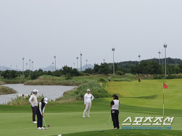[중고골프대회]전대현, 정세빈, 강풍 뚫고 남녀고부 1라운드 선두 등극