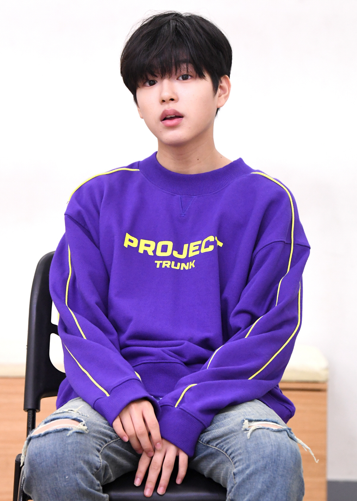 Mnet '프로듀스X101'에 출연해 많은 사랑을 받은 마루기획 연습생 이진우가 본지와 인터뷰에 앞서 포즈를 취하고 있다. 논현동=송정헌 기자 songs@sportschosun.com/2019.07.30/