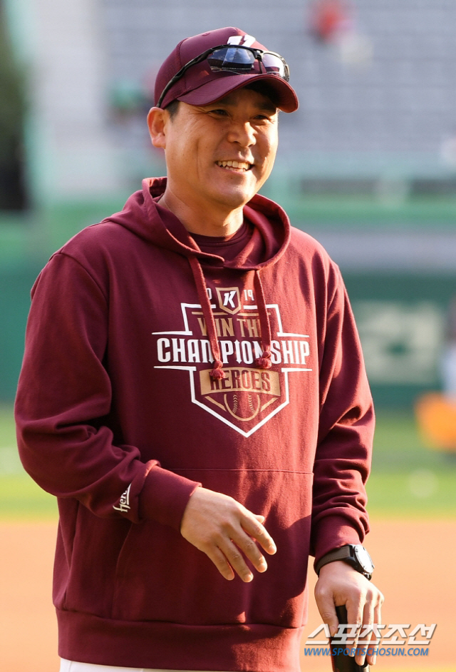 히어로즈 감독 시절 장정석 단장의 푸근한 미소. 스포츠조선DB