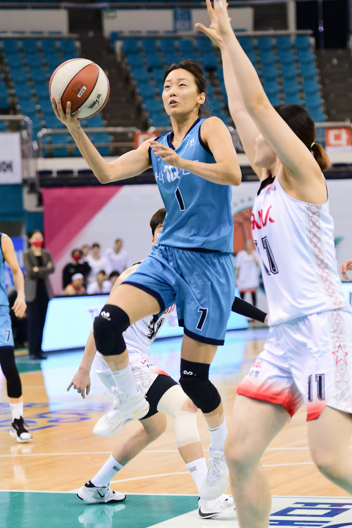 하나원큐 신지현의 돌파 장면. 사진제공=WKBL