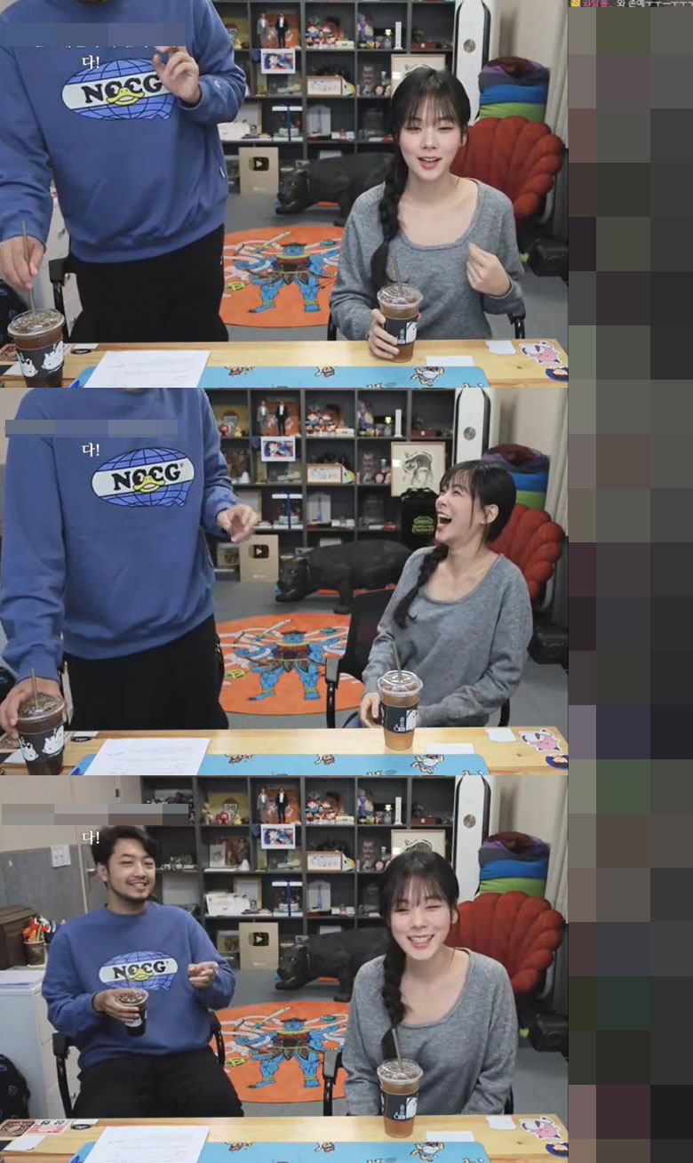 비비, 방송중 가슴 노출 돌발 행동..침착맨 "XX 떨지 마시라" 당황