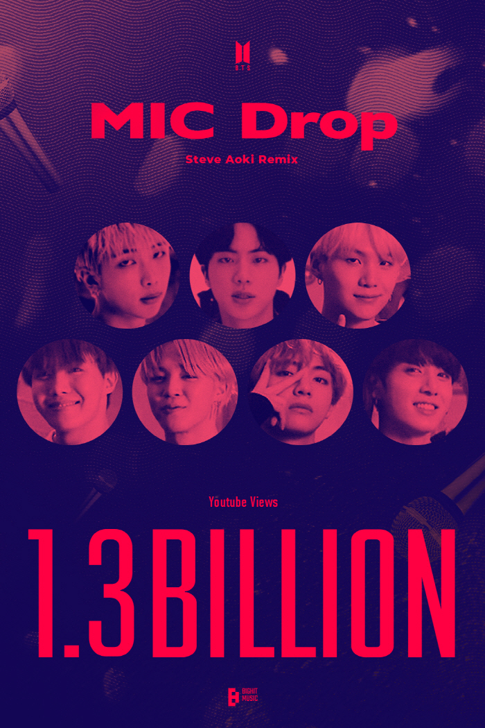 [공식] 13억뷰만 4번째..그걸 해내네? 방탄소년단, 'MIC Drop…