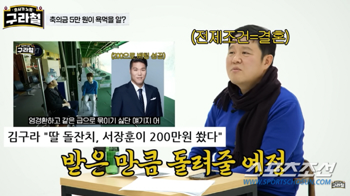 김구라, '축의금'은 얼마? 50만원 '기본'에 이경규 등은 100만원……