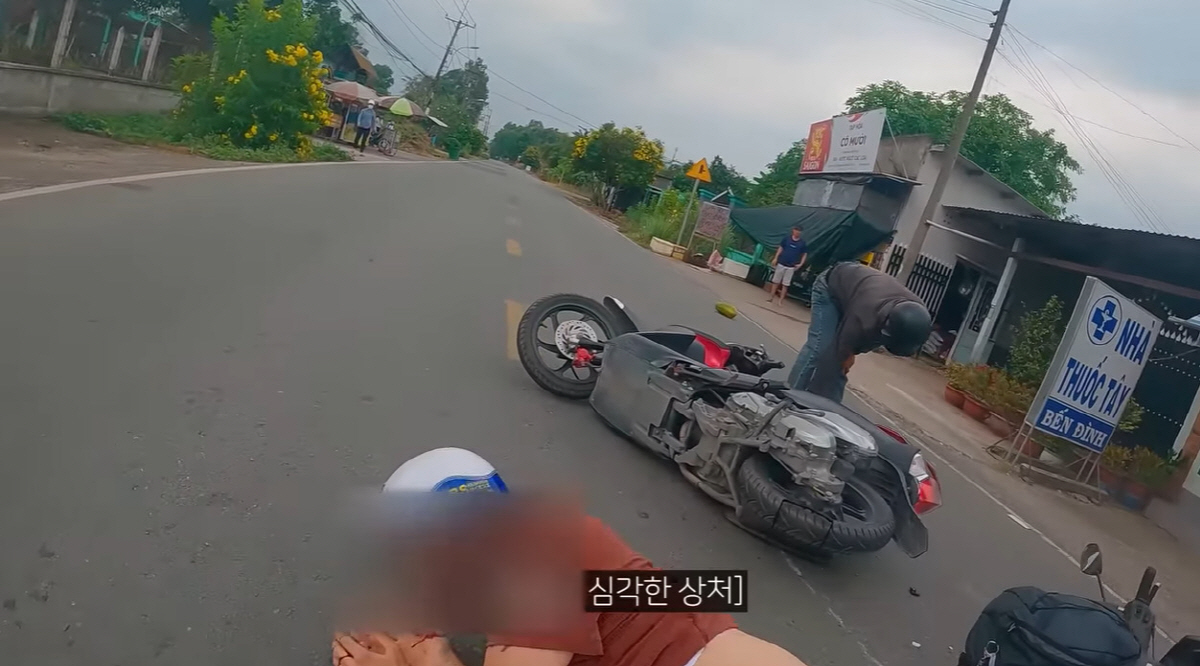 노홍철, 오토바이 사고 현장...아스팔트에 피 흥건 "피 많이 흘려 어질…