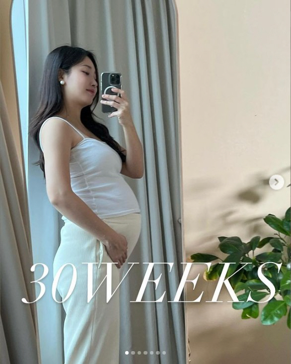 '둘째 임신' 최희 "뒤뚱뒤뚱 펭귄 됐다"…출산 앞두고 더 커진 D라인
