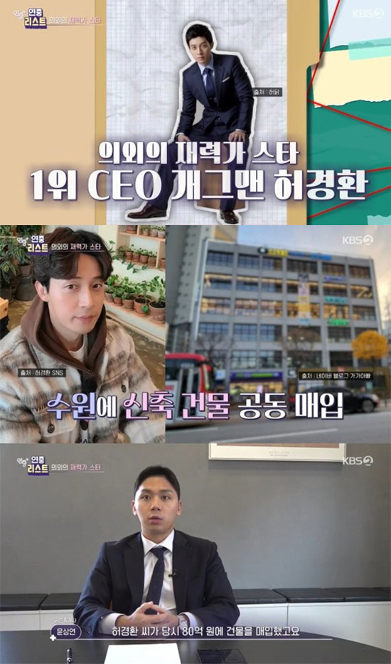 허경환, '연매출 600억·80억 건물주' 의외의 재력가★ 1위…5명 中…