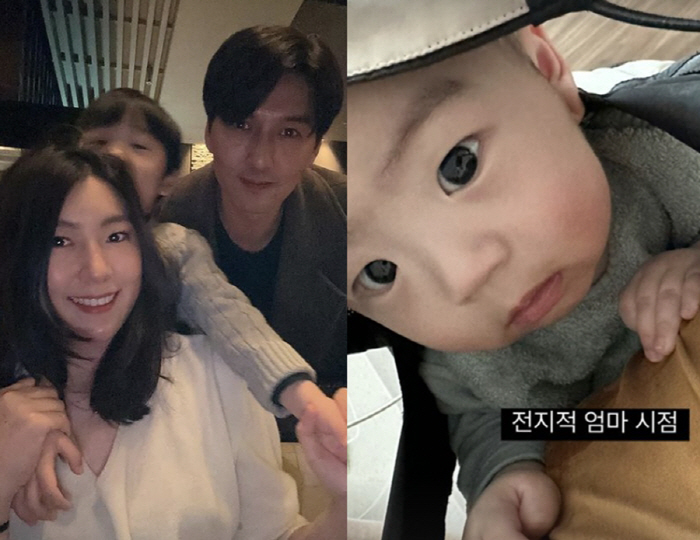 이필모♥서수연 子, 커다란 눈+통통한 볼살에 홍조…'치명적 귀여움'