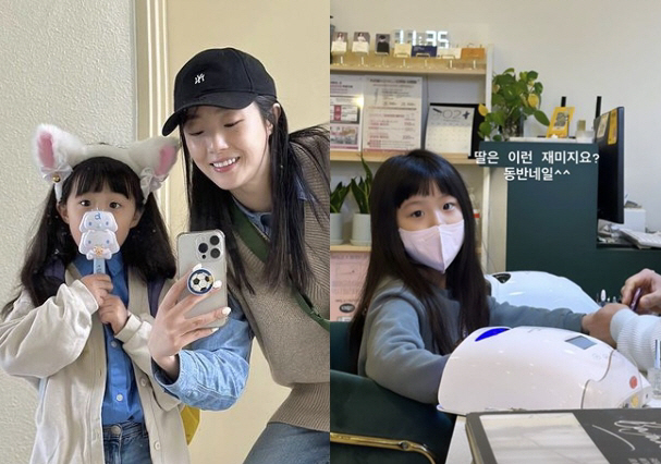 허민, 아직 어린 딸 '벌써부터 네일아트샵' 다녀 "딸은 이런 재미"