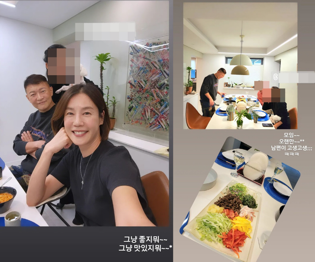 김지호♥김호진, 딸 한예종 보내고 신난 부부…으리으리 홈파티