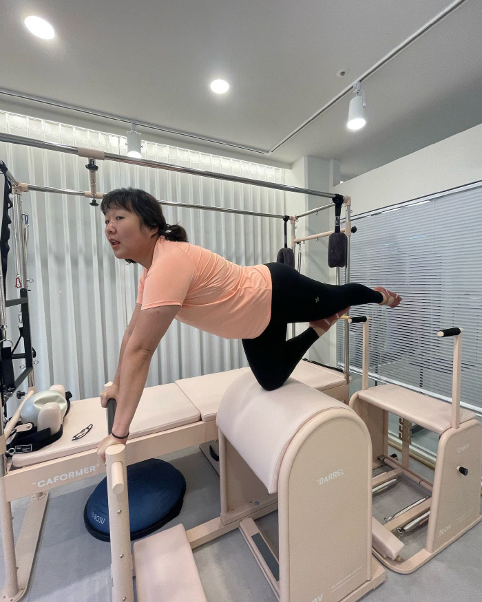 이수지, 롤모델 제니 따라서 필라테스..표정에서 느껴지는 고통