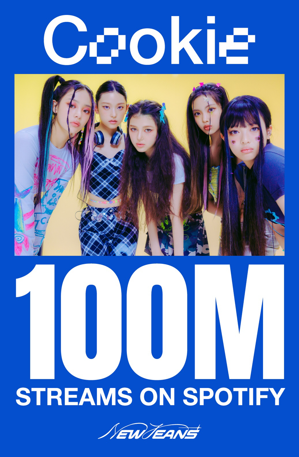 뉴진스 'Cookie', 스포티파이 1억 스트리밍 돌파...통산 5번째[…