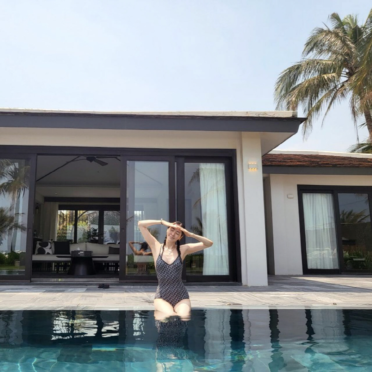 '176cm' 이다희, 수영복 입으니 더 길어 보이는 다리..비율에 '깜…