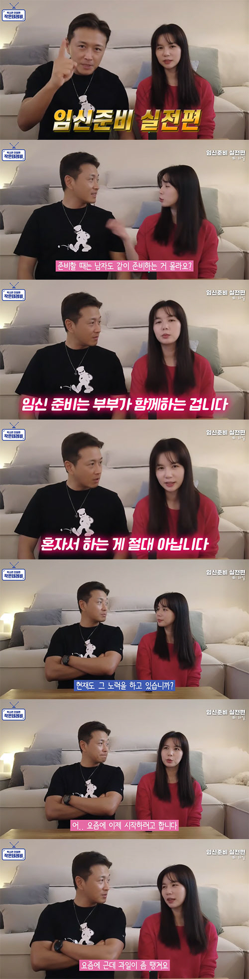 '유산 아픔' 진태현♥박시은 "임신준비 돌입...같이 성공하자"(작은테레…