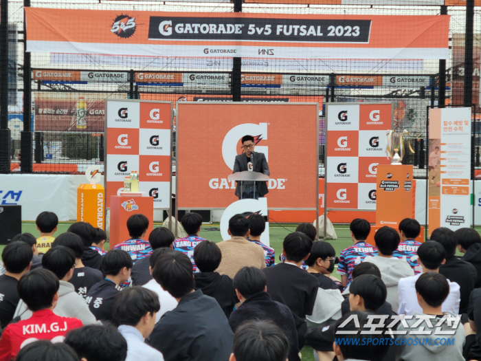 박제이콥수영 한국펩시콜라 대표이사, '5v5 게토레이 풋살 2023' 직접 찾아 꿈나무들에게 "큰 꿈을 펼쳐라" 메시지