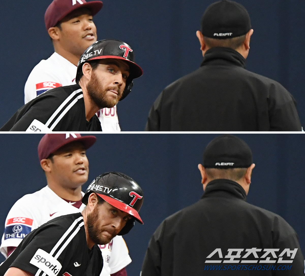 ‘세리머니 주루사’ 트라우마? 타임 요청하고도 2루 베이스 못 떠난 외국…