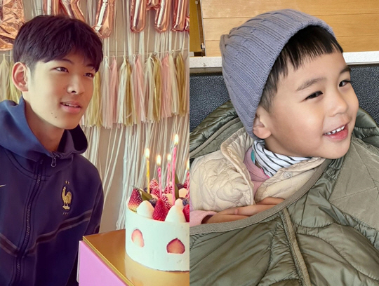 장신영♥강경준 아들, 폭풍 성장 '비주얼 형제'...연예인 뺨치는 외모