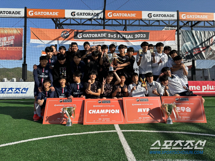 완주중, '5v5 게토레이 풋살 2023' 전주 챔피언 등극... '8골…