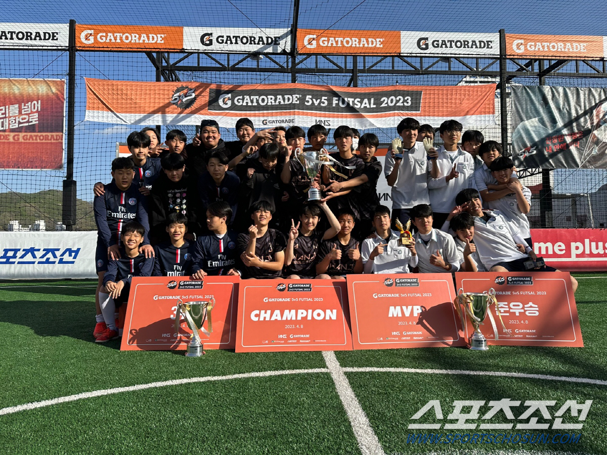 완주중, '5v5 게토레이 풋살 2023' 전주 챔피언 등극... '8골…