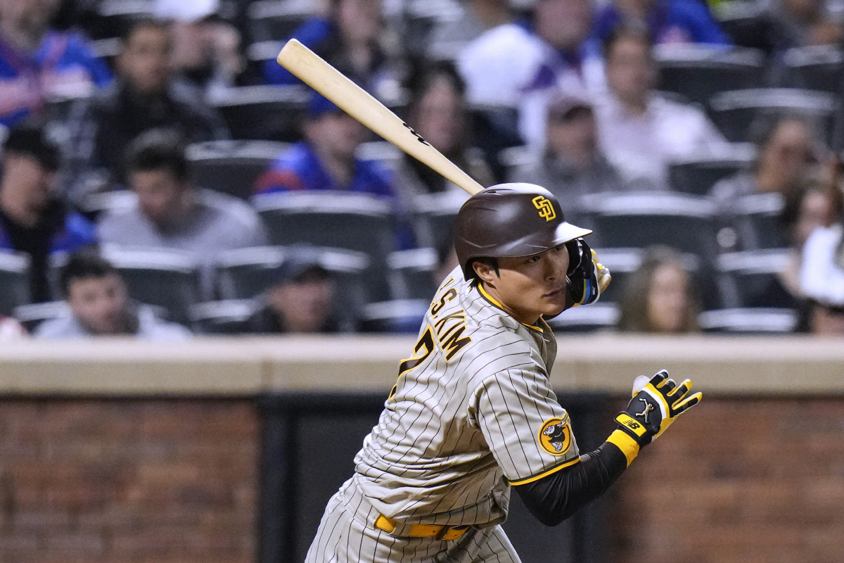 김하성vs레일리, MLB 무대서 붙었다! 미묘한 표정 눈길