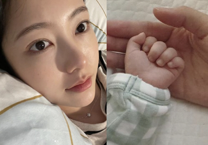 '에릭♥' 나혜미, 6년만에 얻은 子 예뻐 죽네 "너무 작고 소중해♡"