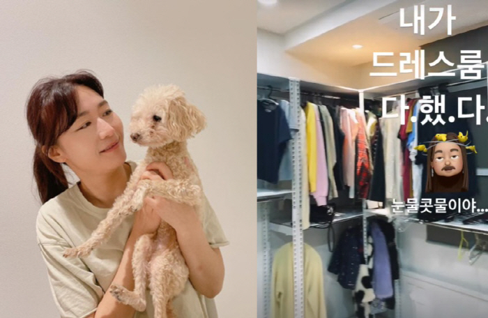 '정성윤♥' 김미려, 새 전원주택에 드레스룸 직접 설치 "눈물 콧물이야"
