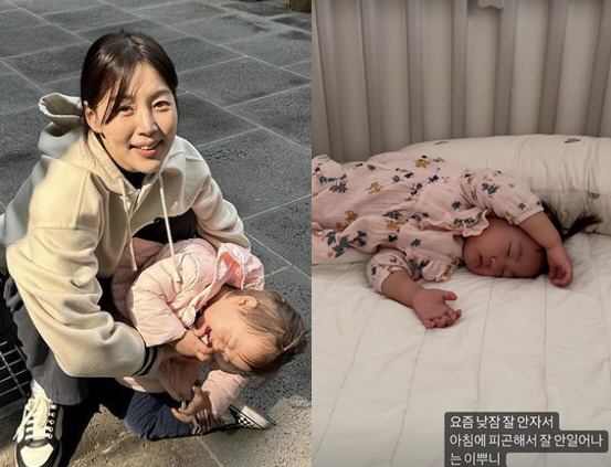 한지혜, '10년만에 얻은 딸' 애지중지 "애 낮잠 재우려 잠 설치는 애…