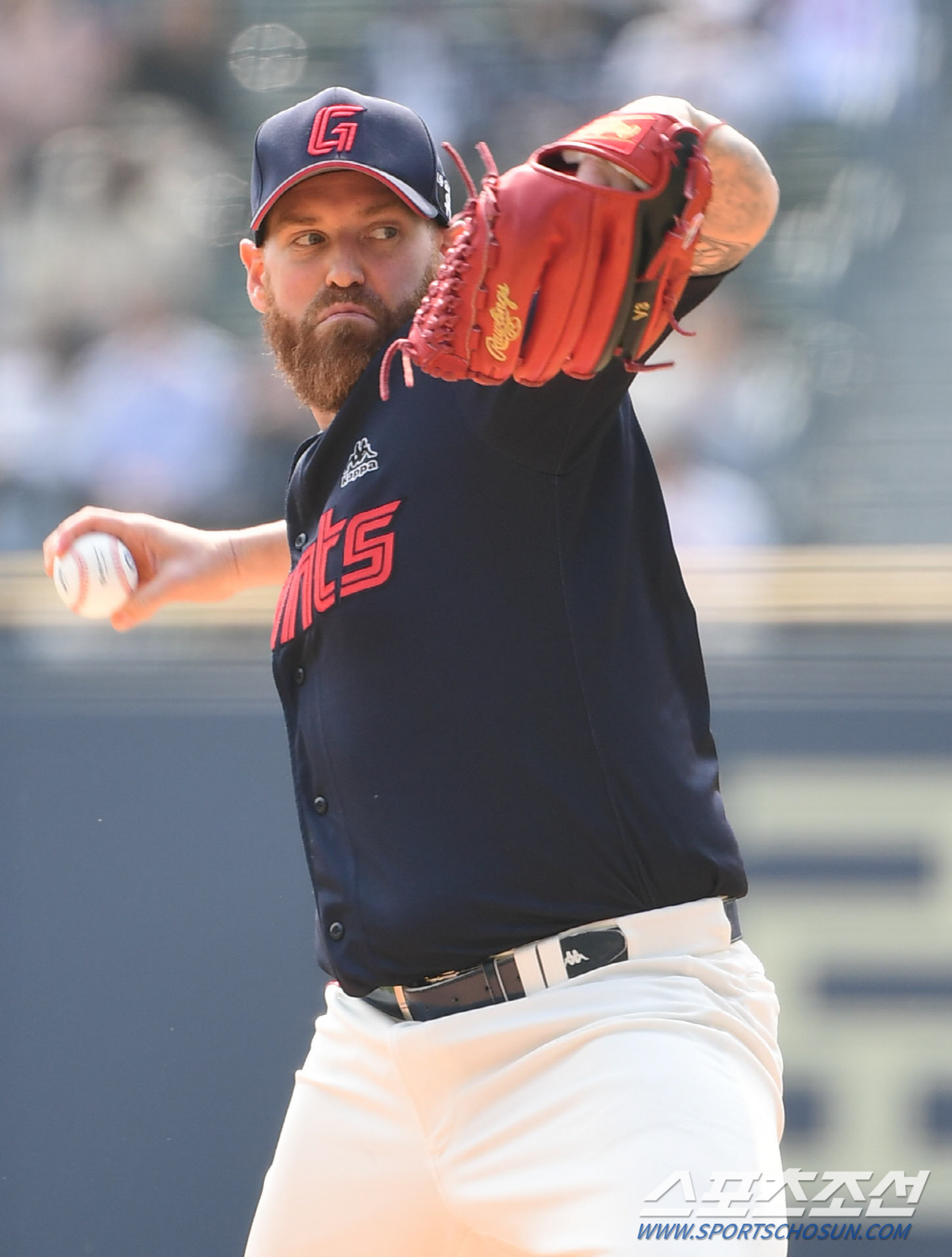 삼성전 선발등판 앞둔 털보에이스의 날카로운 불펜피칭, '쌍둥이 잡았으니 …