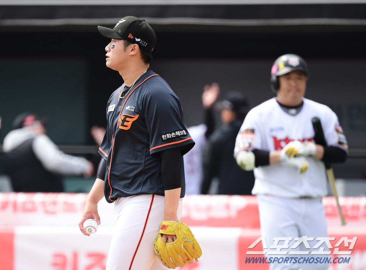 [수원현장]5일 전 5이닝 무실점 '인생투'했는데…한화 남지민 0.1이닝…