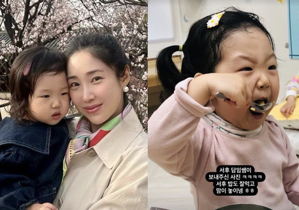 최희 딸, 유치원생이 이래도 돼? '하정우 뺨치는 얼굴'…귀여운 먹방
