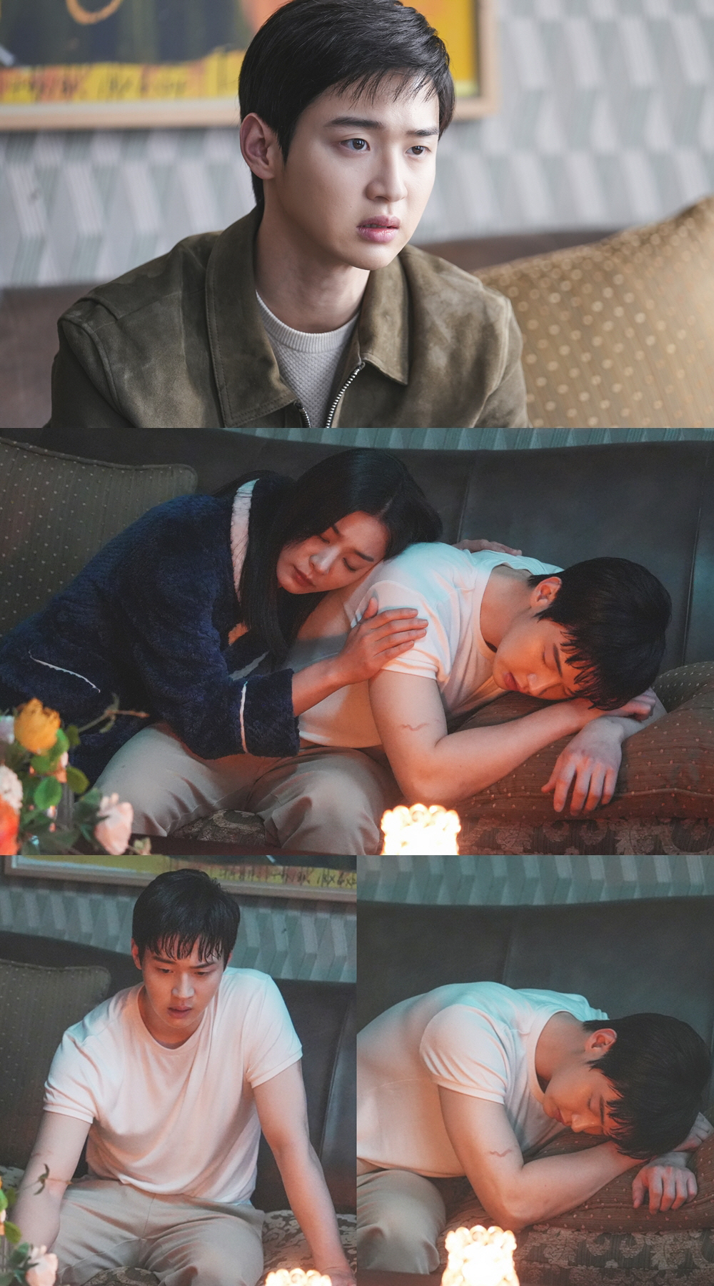 장동윤♥설인아, 쇼파 위에 누워 '달달' 눈빛…애틋한 위로 ('오아시스'…