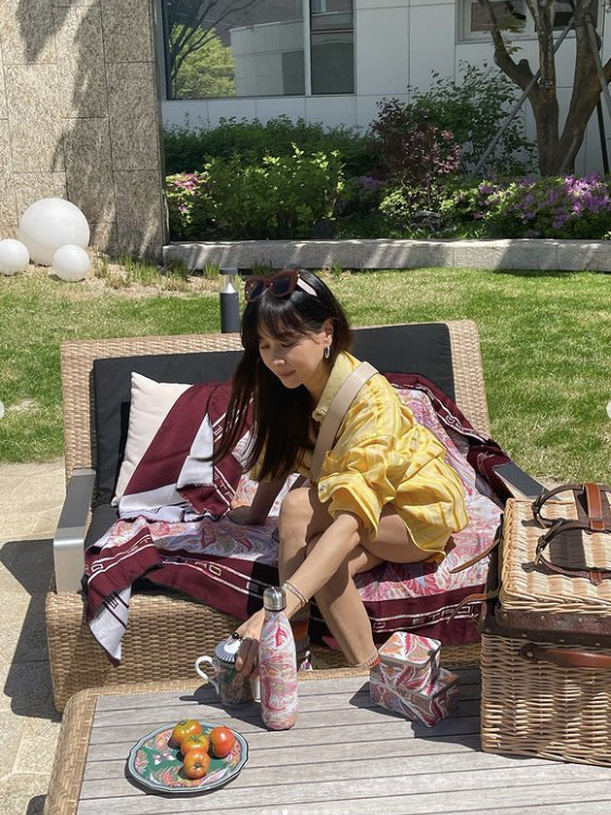 '장동건♥' 고소영, 펜트하우스 마당서 럭셔리 피크닉 "날이 너무 좋아서…