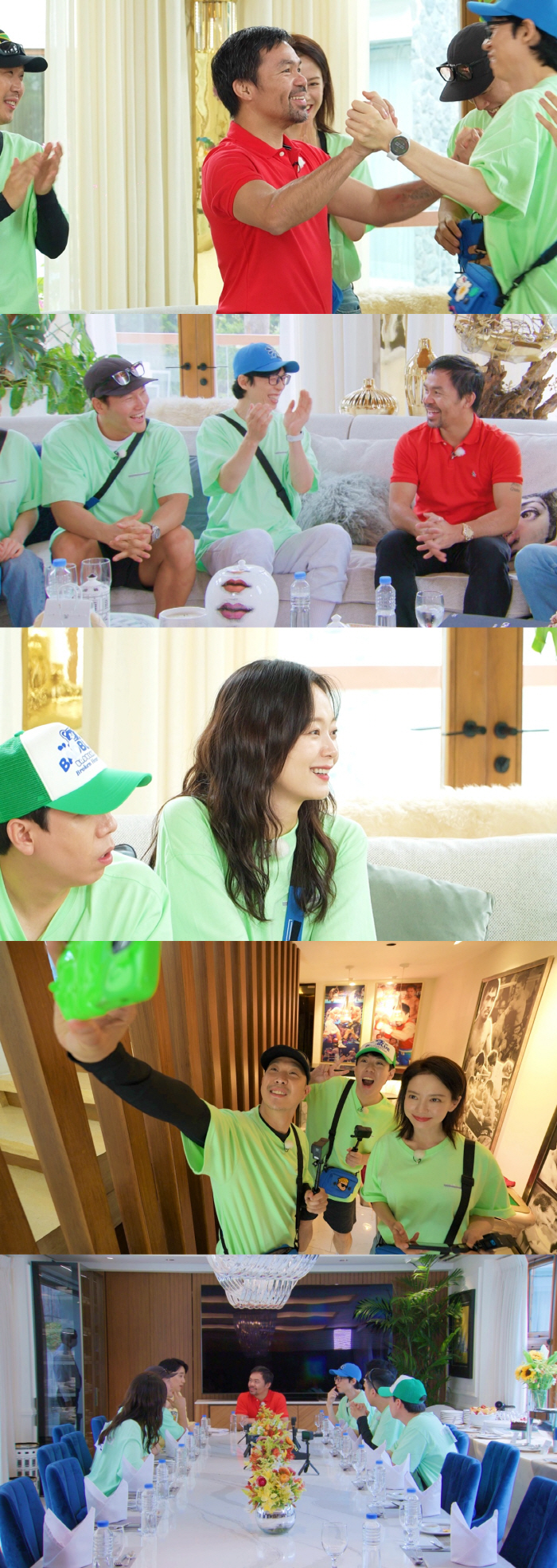 '복싱 전설' 매니 파퀴아오, '런닝맨'과 약속 지켰다..7개월 만에 재…