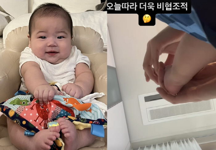 홍현희♥제이쓴 子 준범, '숨막히게 귀여운 발목'…오동통 살 오른 매력포…