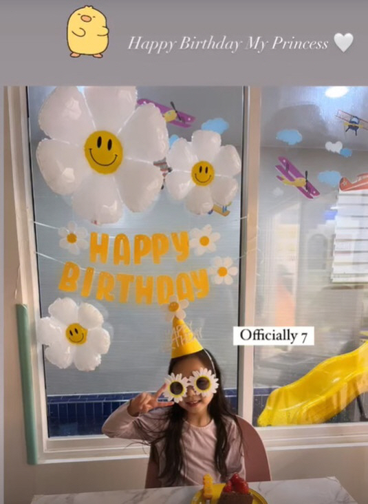 선예, 이사 온 한국 집서 7살 딸 생일 파티 "축하해요 나의 공주님"