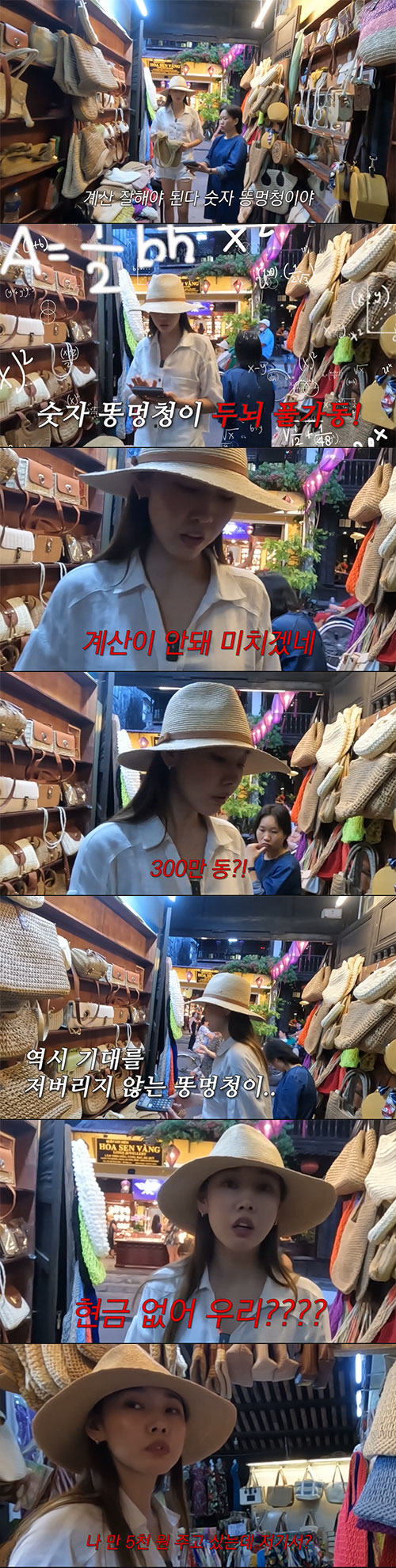 한혜진 "숫자에 약한 똥멍청이…가방 하나에 300만 동?"(한혜진)