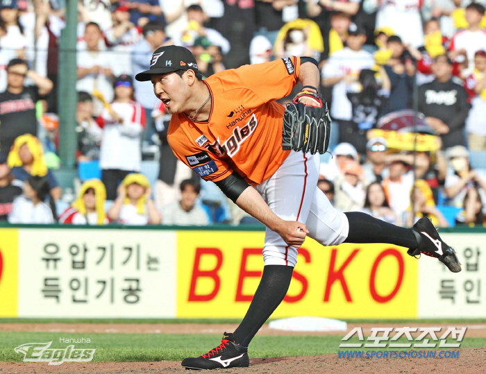 한화 박상원이 돌아본 23일 LG전 9회, "인필드플라이였지만 본능으로 …