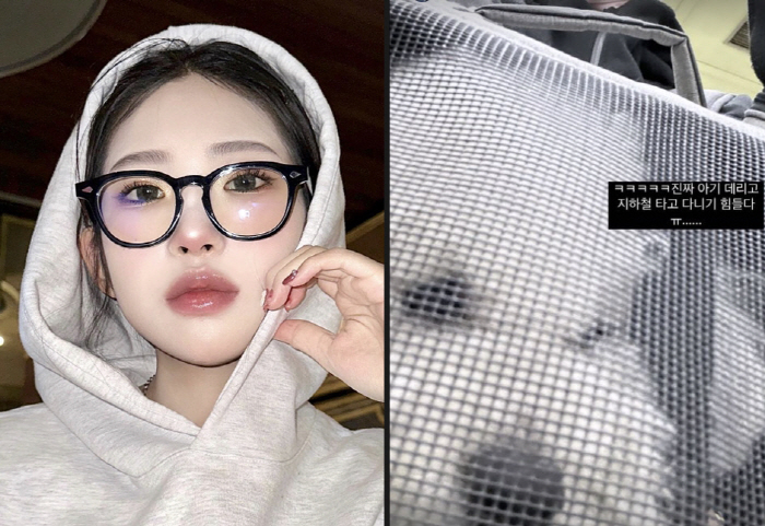 '故 최진실 딸' 최준희, "아기 데리고 지하철 타기 힘들다" 한탄