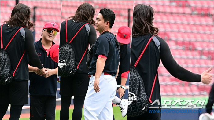 '아프지마 선빈!' 발목 아픈 김선빈 응원하며 엄지 척 선사한 켈리[잠실…