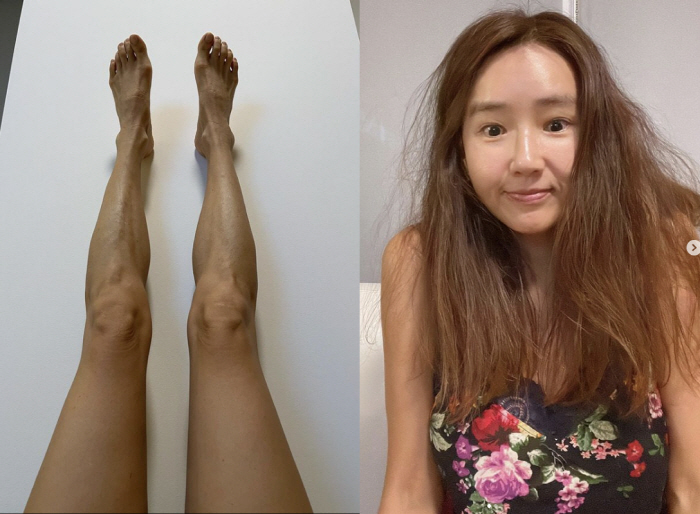 '50대' 윤현숙, 난데없는 맨다리 노출 '깜짝'..이게 무슨 상황?