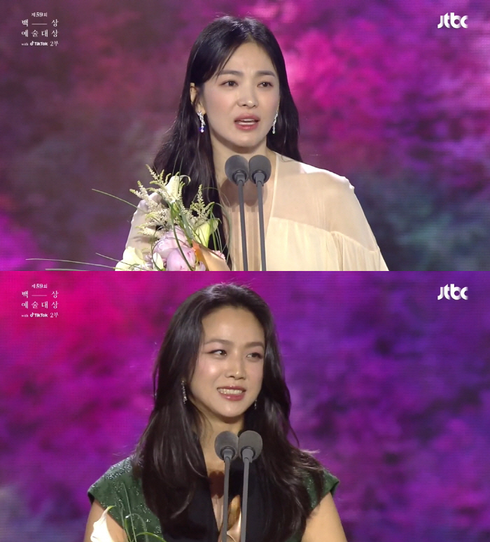 김갑수, 박은빈 눈물의 수상소감 지적 "훌륭한 배우지만 품격無..송혜교는…