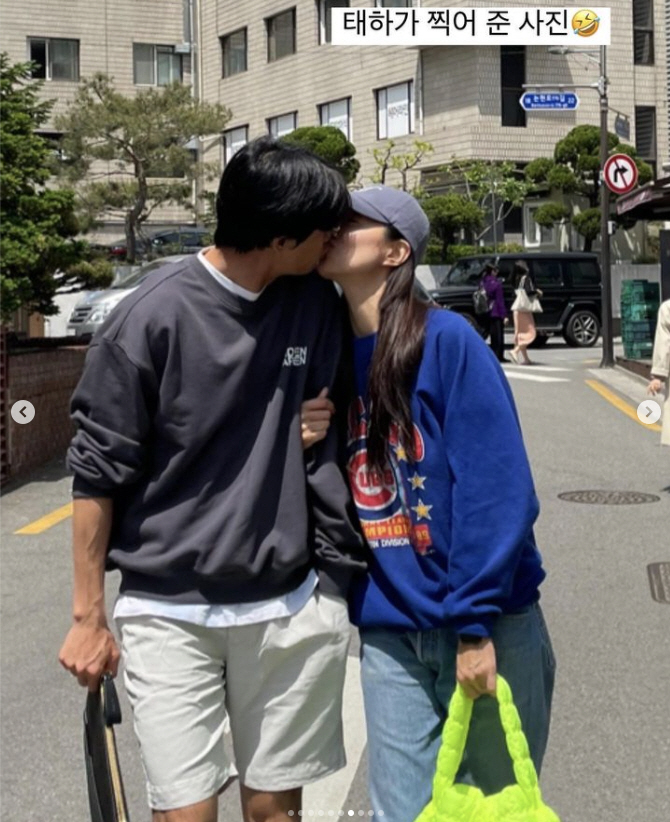 김성은♥정조국, 길거리 키스 쪽 '14살 아들 앞에서 진한 스킨십'