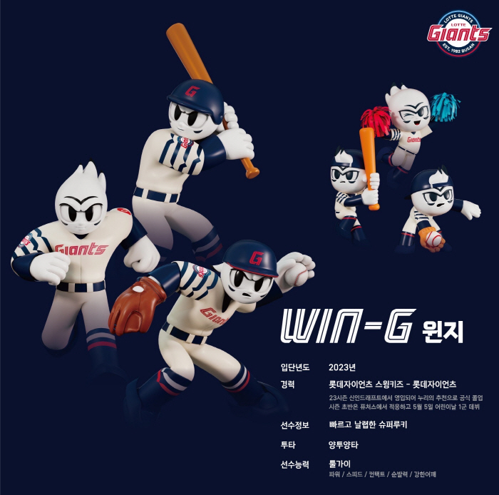 롯데, 어린이날 맞이 '승리요정' 마스코트 윈지 1군 데뷔