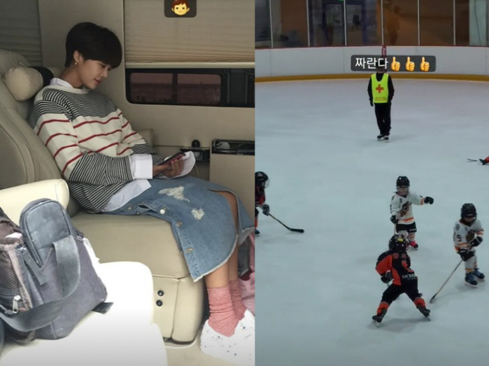 황정음이 하키시합에?…사교육 끝판왕이라는 子 '하키 조기교육' 참관한 엄…