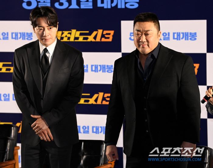 '범죄도시3' 마동석 "이준혁 20㎏ 증량? 살크업 아닌 벌크업"