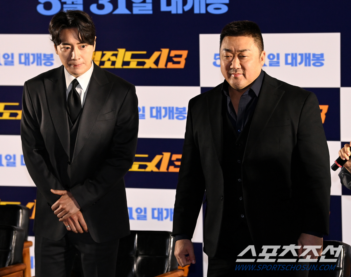'범죄도시3' 마동석 "이준혁 20㎏ 증량? 살크업 아닌 벌크업"